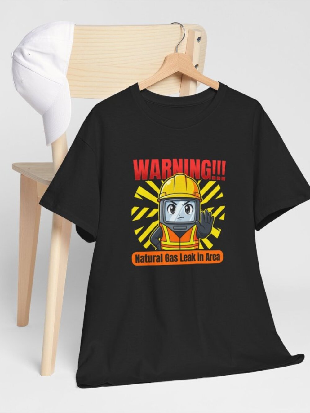 Funny Fart  " Warning!!! Natural Gas Leak In Area"   Graphic Tee